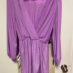 Purple wrap dress